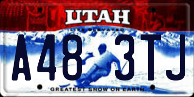 UT license plate A483TJ