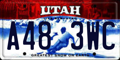 UT license plate A483WC