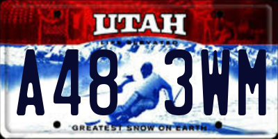 UT license plate A483WM