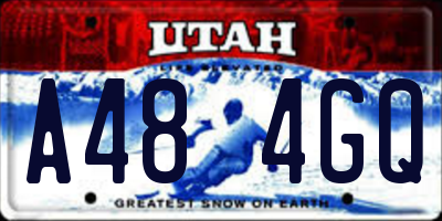 UT license plate A484GQ