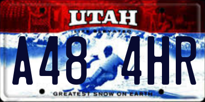 UT license plate A484HR