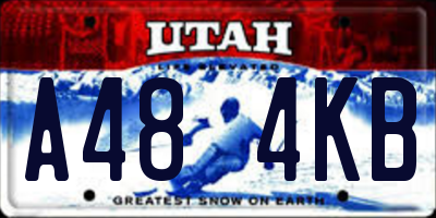 UT license plate A484KB