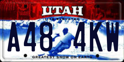 UT license plate A484KW