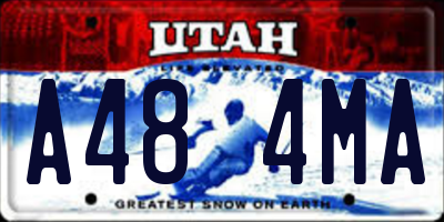 UT license plate A484MA