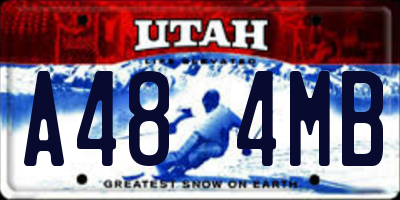 UT license plate A484MB