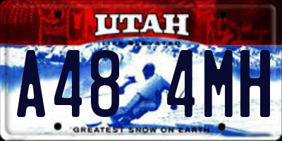 UT license plate A484MH