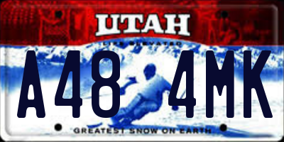 UT license plate A484MK
