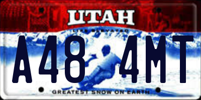UT license plate A484MT