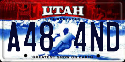 UT license plate A484ND