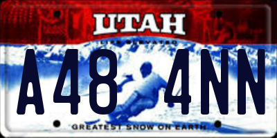 UT license plate A484NN