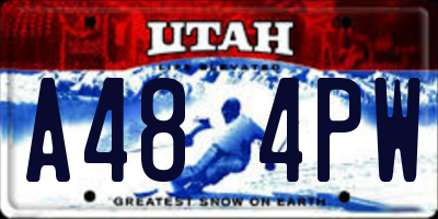 UT license plate A484PW