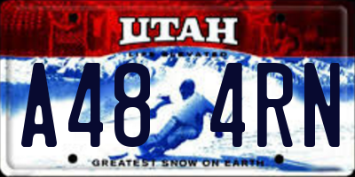 UT license plate A484RN