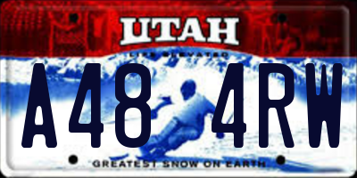 UT license plate A484RW