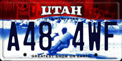 UT license plate A484WF