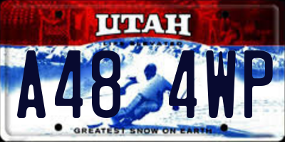 UT license plate A484WP