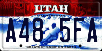 UT license plate A485FA