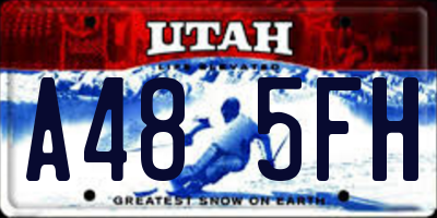 UT license plate A485FH