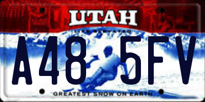 UT license plate A485FV