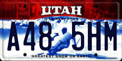 UT license plate A485HM