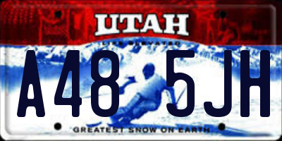 UT license plate A485JH