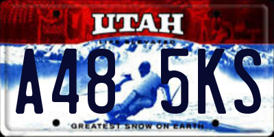 UT license plate A485KS
