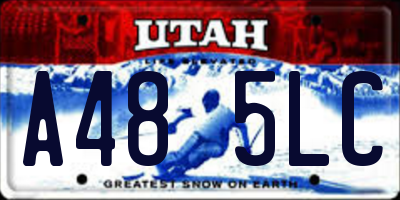 UT license plate A485LC