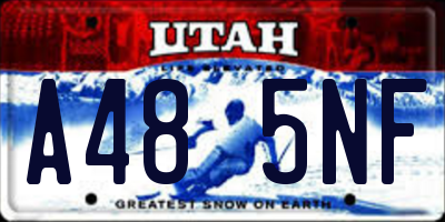 UT license plate A485NF