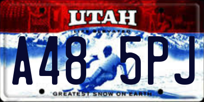UT license plate A485PJ