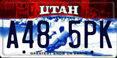 UT license plate A485PK