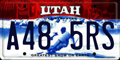 UT license plate A485RS