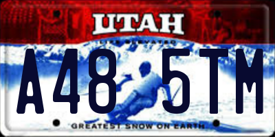 UT license plate A485TM