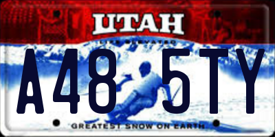 UT license plate A485TY