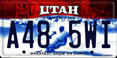 UT license plate A485WI