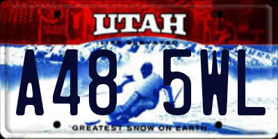 UT license plate A485WL