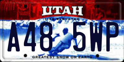 UT license plate A485WP