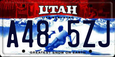 UT license plate A485ZJ
