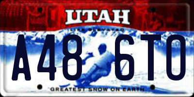 UT license plate A486TO
