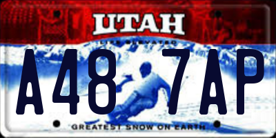 UT license plate A487AP