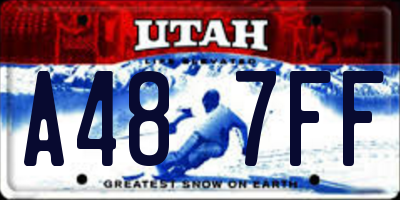UT license plate A487FF