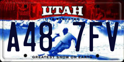 UT license plate A487FV