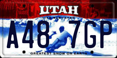 UT license plate A487GP