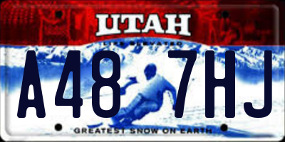 UT license plate A487HJ