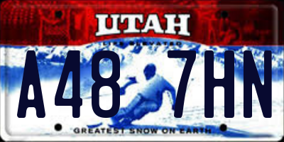 UT license plate A487HN