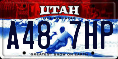 UT license plate A487HP