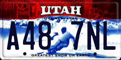UT license plate A487NL
