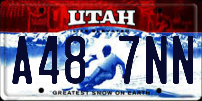 UT license plate A487NN