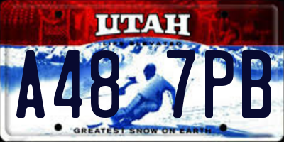 UT license plate A487PB