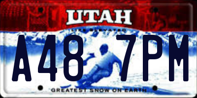 UT license plate A487PM