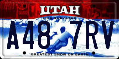 UT license plate A487RV