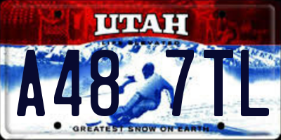 UT license plate A487TL